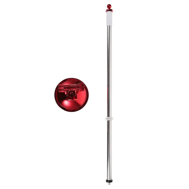 Soporte De Banda Magnética Para Coche Con Palo De Bandera Telescopio Y Soporte De Base De Goma Abs Para Montar En El Parachoques - 1