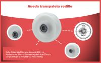 Banner - Rueda transpaleta rodillo nylon 200x50 mm 750 Kg