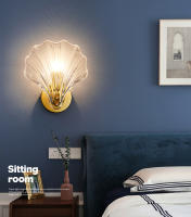 Lámpara De Pared Moda Con Concha E14 Vidrio Para Dormitorio Y Sala De Estar Iluminación Interior Fijación En La Pared Fuente De Alimentación AC 220V - details 6