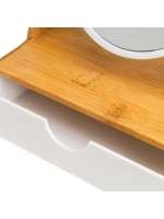 STARLEY - Espejo de Maquillaje Doble Cara • Espejo 1X/2X • Base de Bambú Natural con Cajón • Espejo de Mesa Portátil 17x10x25 cm • Ideal para Maquillaje y Cuidado Diario - details 4