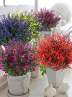 8pcs Flores Artificiales De Lavanda Faux UV Resistentes Para Decoración De Hogar Y Bodas Accesorios De Flores Plásticas Para Exterior - details 2