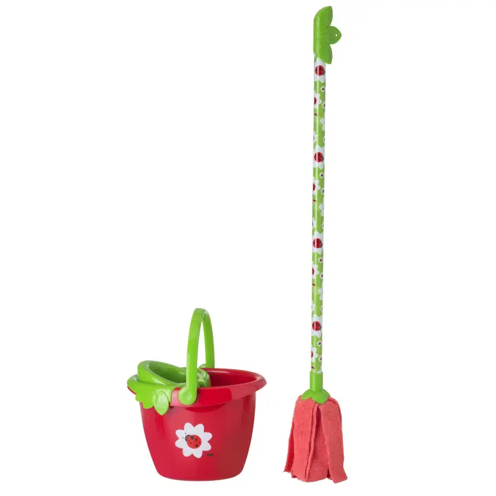 VIGAR® - Set Fregar Kids Conjunto de Limpieza Infantil Divertido Incluye Fregona y Cubo Plástico Resistente Diferentes Diseños Adorables Perfecto para Enseñar a los Niños y Niñas a Limpiar Fácil - Fregona y Cubo para Niños y Niñas Juego Limpieza Infantil - 1