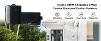 Parlantes Pasivos Exteriores Herdio 3.5' 2PCS Impermeables Con Montaje En Pared 200W 3 Modos De Sonido Superiores Para Camping Y Uso En ATV Tractor Camión UTV - details 23