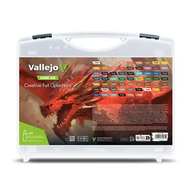 VALLEJO 72185 JUEGO AIR VALLEJO SURTIDO 60 COLORES EN MALETA 18 ML - 1