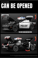Coche De Juguete Dodge Hellcat 1:32 Metálico Con Sonido Y Luz Modelo De Coche De Policía Pull Back Para Niños - details 5