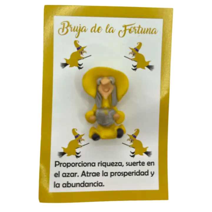 Bruja de la Fortuna - Amuleto Esotérico HOSTENATURA - Proporciona riqueza, suerte en el azar, atrae la prosperidad y abundancia - 1