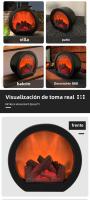 Lámpara Decorative LED Flame - Efecto llama 3D with retro base, USB/Bagería, para dormitorio/exterior/Regalos - details 2