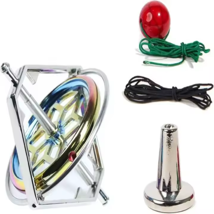 Juguete Educativo Y De Alivio Del Estrés Giroscopio De Metal Precision Torre Anti-Gravedad Rotación Balanceada Figura De Miniatura - 1