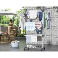 24 Barras de Secado y 14 Ganchos para Ropa de Cama, Ropa, Gris, Secadoras - details 5