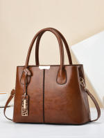 Bolsos Retro de Color sólido para Mujer, elegant Bolso Cruzado de cuero PU, monederos de Oficina y trabajo de moda - details 0