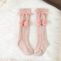 Calcetines Altos De Encaje Para Bebés Y Niñas Con Bola De Cereza Para Otoño Invierno Calcetines De Princesa Para Niños De 0 a 5 Años Calentadores De Piernas Hechos De Algodón Y Poliéster - details 13