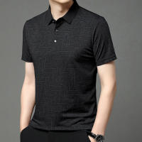 Camisa Polo Para Hombre Casual De Color Sólido Manga Corta Transpirable Cómoda Versátil Top Moda Negocios New Men's Business - details 15