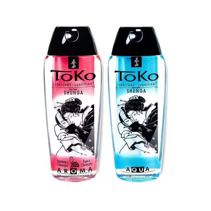 INCIENSOSHOP - Pack 2 unidades de lubricante de Fresas con champan y agua TOKO de SHUNGA en unidades de 165ml - 1