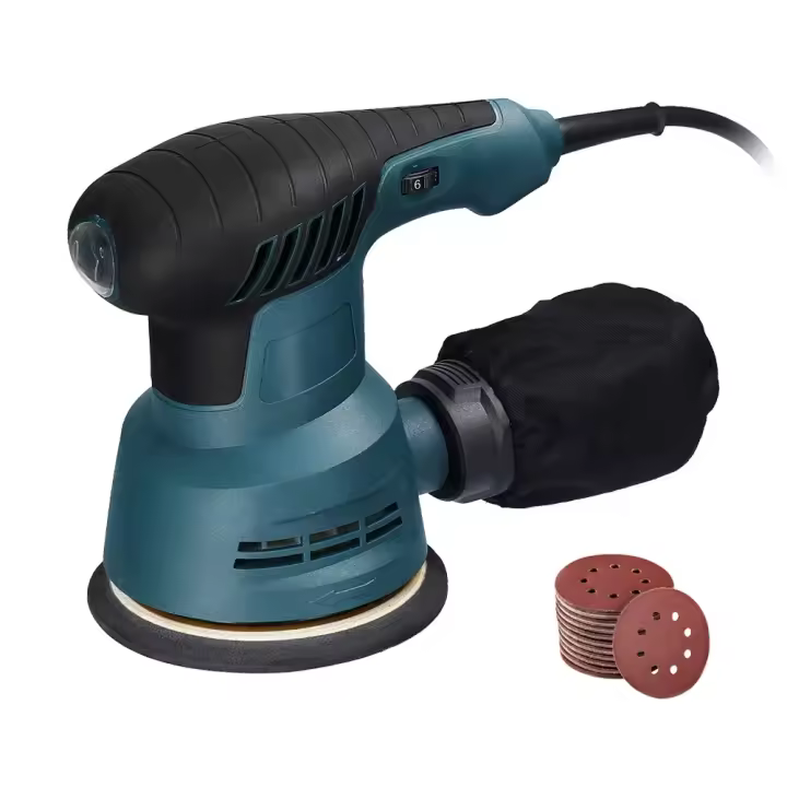 Bricolaje Eléctrico 300W Mecanismo De Eje Asimétrico 6 Velocidades Ajustables 5 Pulgadas 125mm Máquina De Pulido De Coche Con Caja De Polvo - 1
