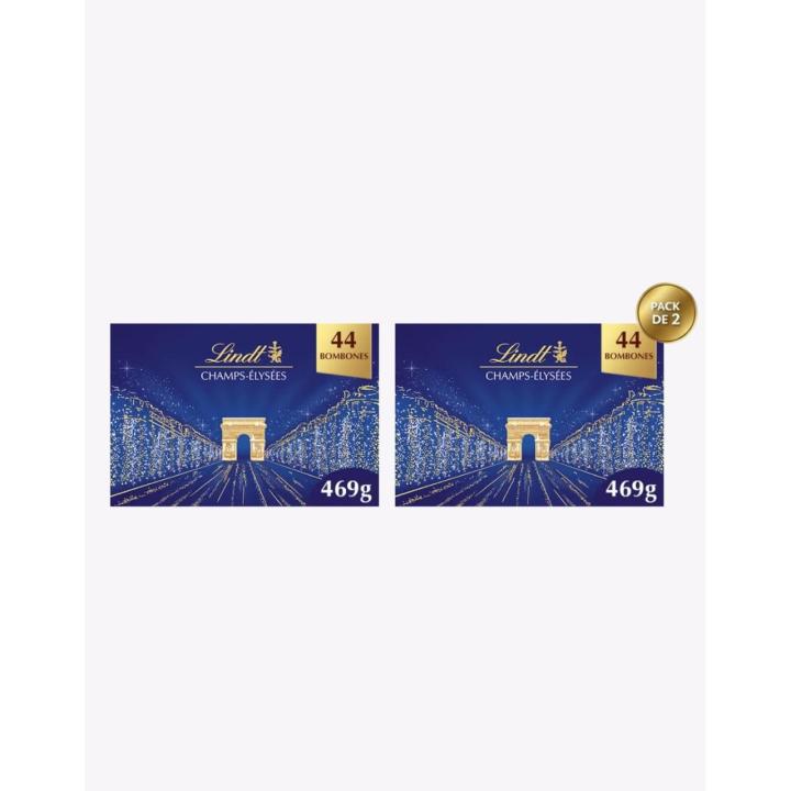 LINDT CHAMPS ELYSEES Caja de Bombones de Chocolate Surtidos 938g (pack de 2 cajas x 469g)