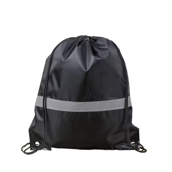 Nueva Mochila De Nylon Con Cordón Ruched Gran Capacidad Para Deportes Y Fitness Mochila Escolar De Hombro Unisex - 1