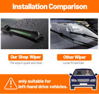 LimpiaFrente Pinceles De Limpieza Del Parabrisas Para Ssangyong Rexton 2002-2023 Pares De LimpiaFrente Frontales De Goma Natural Adecuados Para Todos Los Modelos - details 1