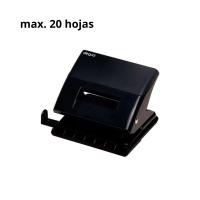 PERFORADOR DE PAPEL  DEQUA PLASTICO 20 HOJAS NEGRO - details 2