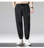 Pantalones Casuales De Verano Para Hombres Seda Helada Nueva Ropa Harajuku Callejera Deporte Jogging Traje De Pista Pantalones Sueltos De Cintura Media a La Pies - details 6