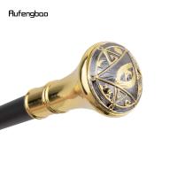 Bastón De Moda Con Relieve De Ojo Totem Freemason Dorado 93cm Punta De Goma Material De Eje Acero Para Hiking Y Uso Diario - details 4