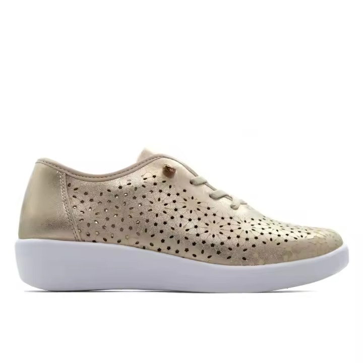 Doctor Cutillas 38472 Zapato deportivo calado, con cordón elástico, suela blanca de goma,cuña,rejilla, para señora - 1