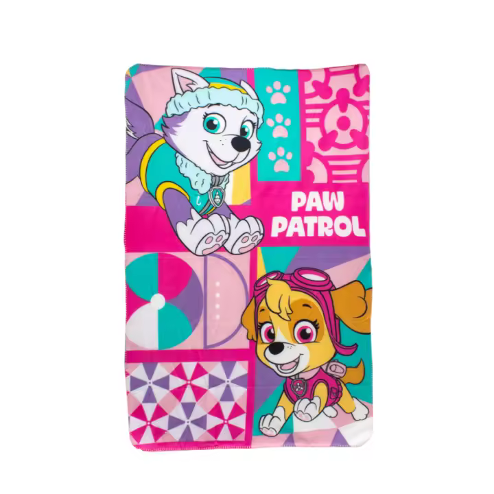 Paw Patrol Girls Manta Infantil Coralina 150x100 190gs - Manta de Invierno La Patrulla Canina - 1