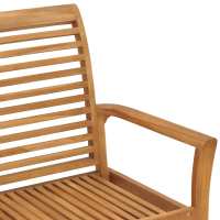 vidaXL Banco de jardín madera maciza de teca 112 cm - details 4
