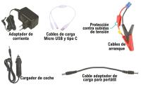 Arrancador para coches con compresor de aire, Batería: 12000 mAh Corriente máxima: 600A, Stock Líder - details 2