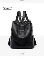 Mochila Vertical de Pu para mujer, bolso cruzado de viaje de gran capacidad, tendencia informal - details 25