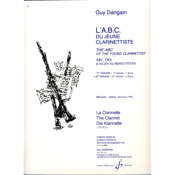 DANGAIN S.-ABC du jeune clarinettiste Vol.2 para Clarinete - 1