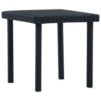 vidaXL Mesita de centro de jardín ratán sintético 40x40x40 cm en color Negro/Marrón | estructura resistente ideal para salón dormitorio o estudio - details 0