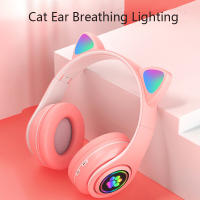 Auriculares Bluetooth Con Orejas De Gato Lindo LED Flash Stereo Plegables Inalámbricos Con Micrófo TF FM Para Niñas Regalos De Niños - details 0