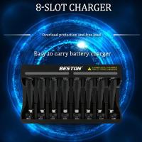 Beston-cargador de batería de litio inteligente, dispositivo rápido de 8 ranuras para pilas recargables AA y AAA de 1,5 V - details 5