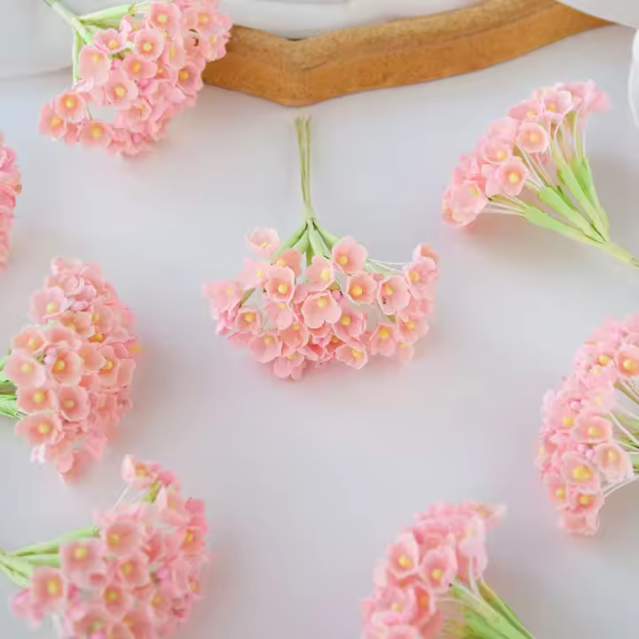 3Pcs Arco De Flores Artificiales De Seda Babysbreath Para Boda Navidad Decoración De Vaso Hogar Regalo DIY De Festival - 1