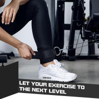 1Pcs Tirantes De Tobillo Ajustables Para Ejercicios De Fuerza Y Fitness Con Anillo D Soporte Para Entrenamiento En Casa Y Gimnasio - details 0