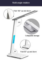 Lámpara De Escritorio LED Con Cargador Inalámbrico Y Puerto USB Luz Nocturna Para Cama Toque Dimmer Amigable Con Los Ojos Para Juego Y Lectura En Casa - details 12