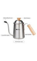 MOBI GARDEN Kettle De Café a Mano En Acero Inoxidable Para Uso Interior Y Exterior Sin Plegable Apta Para Agua Hervida - details 1