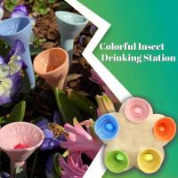 Bee Cups for Thirsty Bees Garden,Bees Need Safe Places to Drink! Bee Cups Collect a Teaspoon Of Water (Colorful) - details 4
