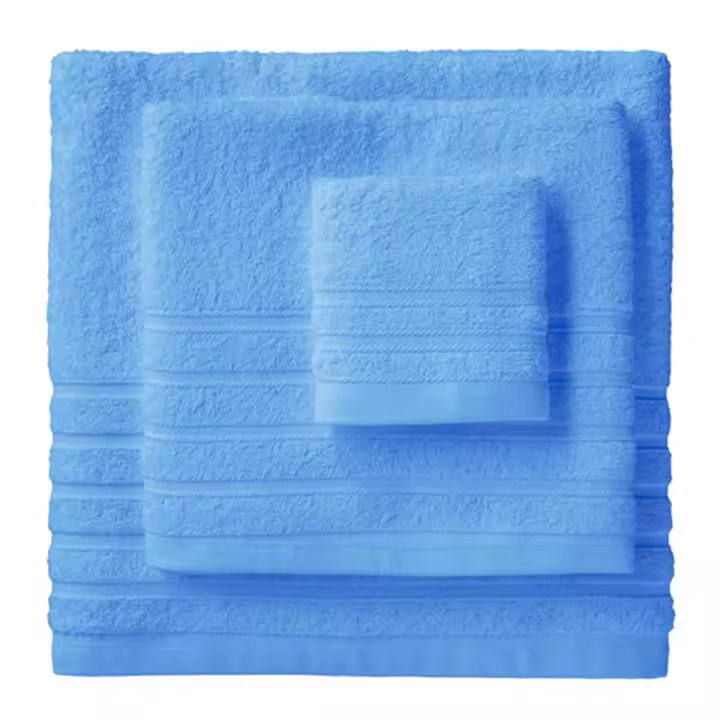 Lanovenanube - Toalla baño DIAMANTE - 100% algodón rizo americano - Color Azul - 1