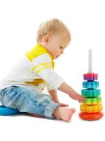 Torre De Arcoíris Giratoria Para Bebés Juguete Educativo Montessori Torre De Pila Giratoria Sensorial Regalo Para Niños Y Niñas Edad 1-6 Años - details 1