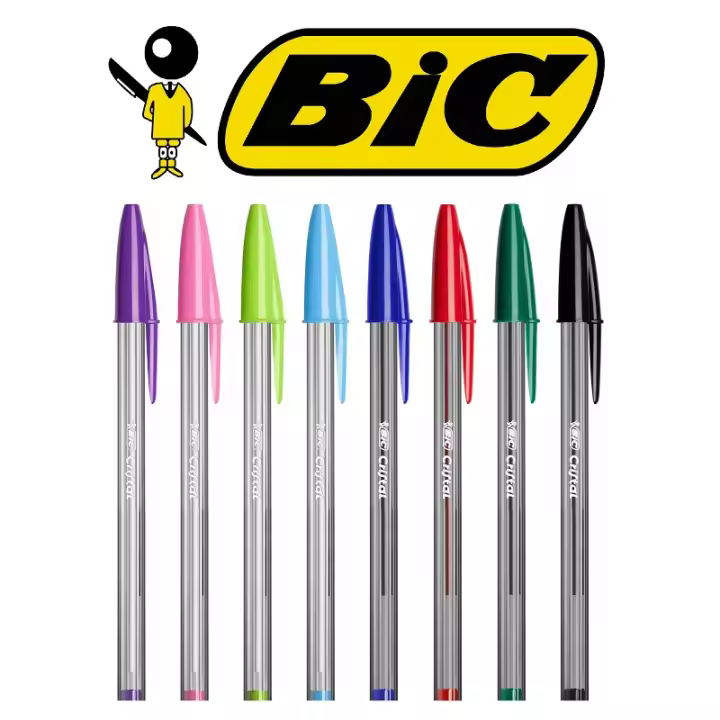 Bolígrafo BIC CRISTAL Original azul negro rojo verde Turquesa pistacho rosa morado fespu shop - 1