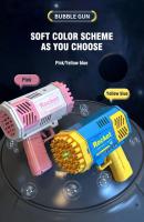 Pistola De Burbujas Eléctrica Automática Para Niños Y Niñas Con Luz LED Y Agujeros Multitudina Portátil Y Manejable Como Rocket Launcher - details 13