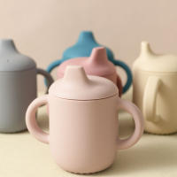 Taza De Silicone Para Bebés Y Niños Pequeños 180ml Aprendizaje De Beber Con Asa Portátil Para Niños Y Niñas De 0 a 6 Años - details 0