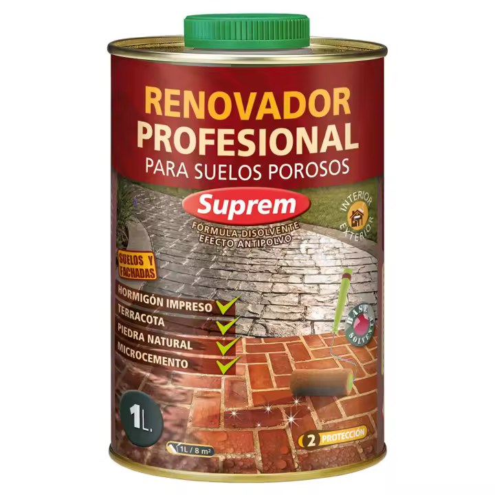 Monestir Renovador Profesional Suelos Porosos Incoloro Impermeabilizante con Efecto Mojado y Brillo Supreme - 1