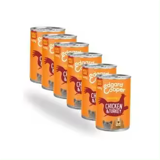 Comida humeda EDGAR COOPER para perros ADULT Pollo y Pavo 6 x 400 gr - 1