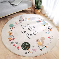 Carpetas Redondas Para Juegos Infantiles Alfombra Blanca De Peluche Para Dormitorio Alfombra Para Bebés Con Alfabeto Alfombras Para Niños - details 7