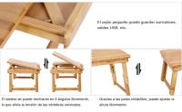 SONGMICS Laptop Mesa para portátil para Cama lapdesks Pulgadas Altura Regulable Plegable 55 x 35 x 29 cm - details 1