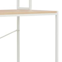 vidaXL Escritorio para ordenador blanco y roble 120x60x138 cm - details 5