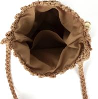 Bolso de hombro tejido a mano de paja de algodón Crochet Lassel Beach Bohemian Purse para Mujer - details 2