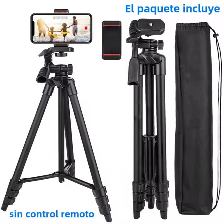 NA3560 Trípode Para Teléfono Móvil Profesional 55 Pulgadas Soporte De Fotografía Y Grabación De Video Para Xiaomi HUAWEI iPhone Gopro Con Remote Selfie Material De Aluminio - 1